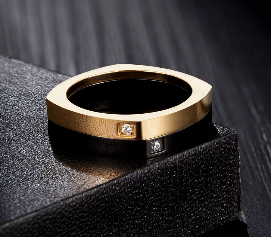 Elegant Stainless Steel Double Layer Luxury Cubic Zirconia Rings - Image 6