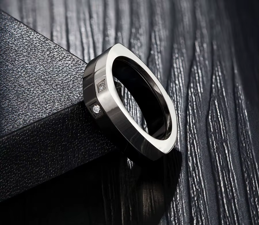 Elegant Stainless Steel Double Layer Luxury Cubic Zirconia Rings - Image 2