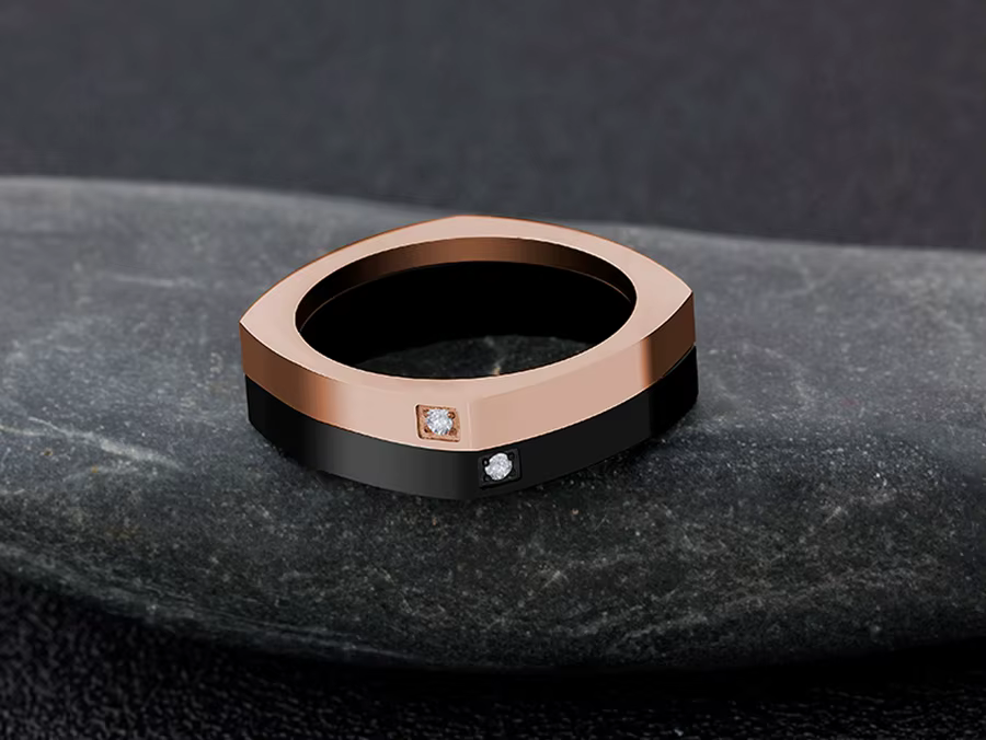 Elegant Stainless Steel Double Layer Luxury Cubic Zirconia Rings - Image 7