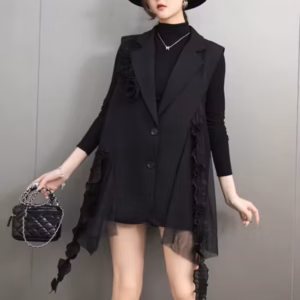 Elegant Turn Down Collar Single Breasted Blazer Dress