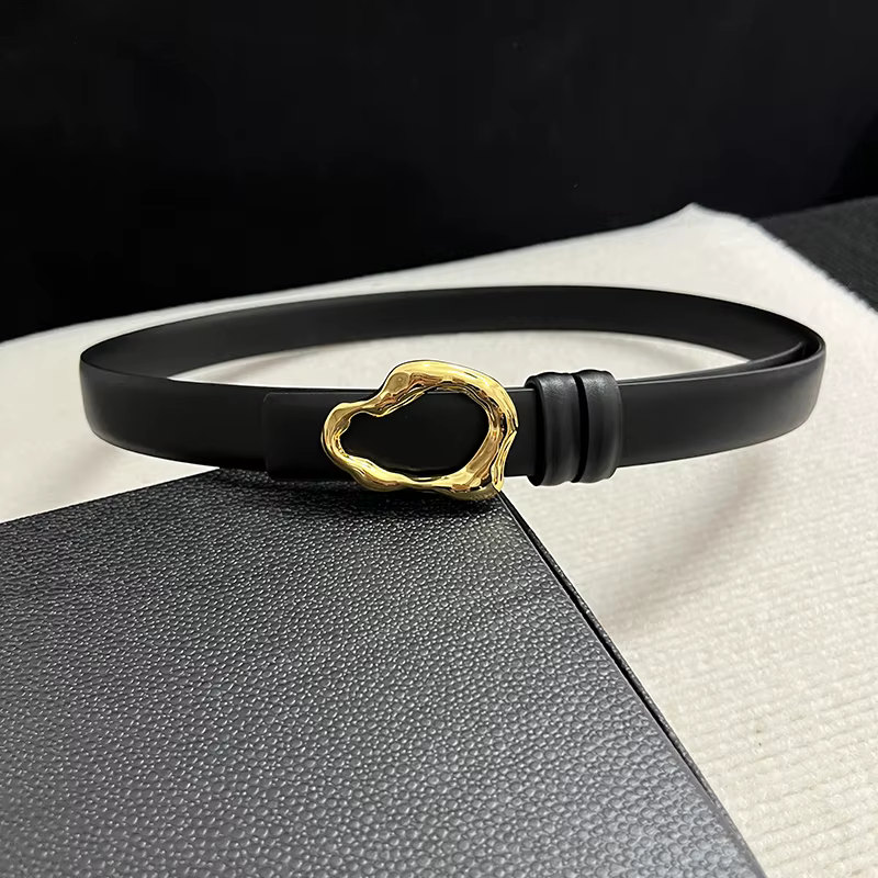 Genuine Leather 2.3cm Wide Ceinture Reversible Belt