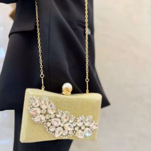 Glass Rhinestone Birthday Banquet Evening Party Clutch Chain Shoulder Bags