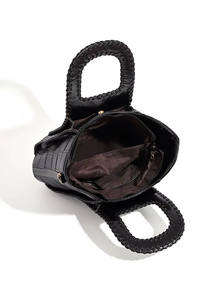 High-end Leather Large Capacity Multi-Layer Send Wallet Tote Bags - Image 4