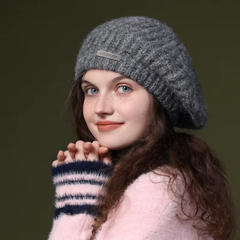 Luxury Acrylic Wool Knit Warm Skiing Accessory For Outdoors Hat