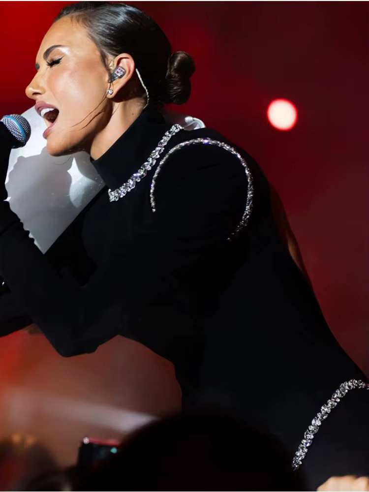 Luxury Celebrity Designer Beading Diamonds Bodycon Bandage Jumpsuit - Image 3