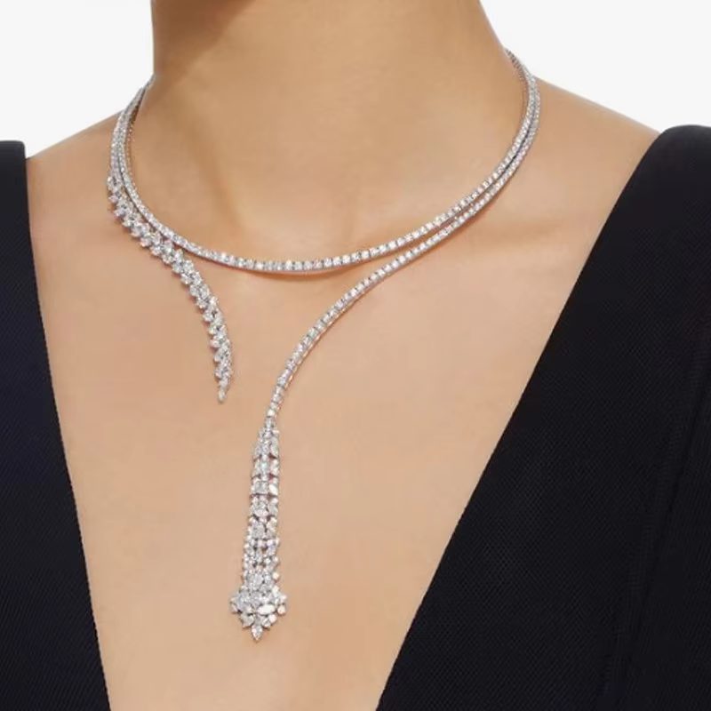Luxury Crystal Rhinestone Zircon Pendant Clavicle Chain Choker