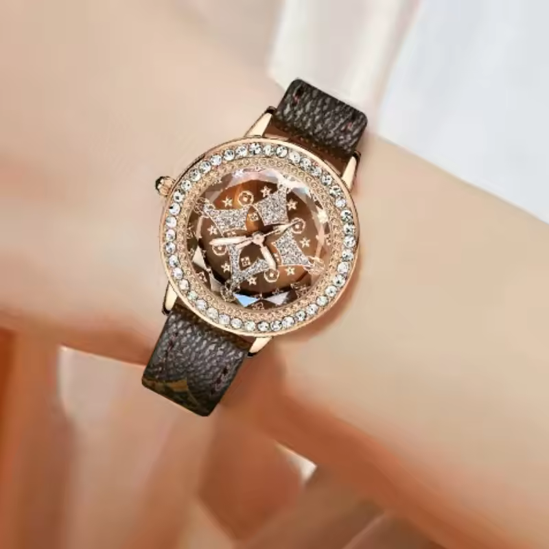 Luxury Diamond Lucky Star 3 Bar Waterproof Quartz Watch