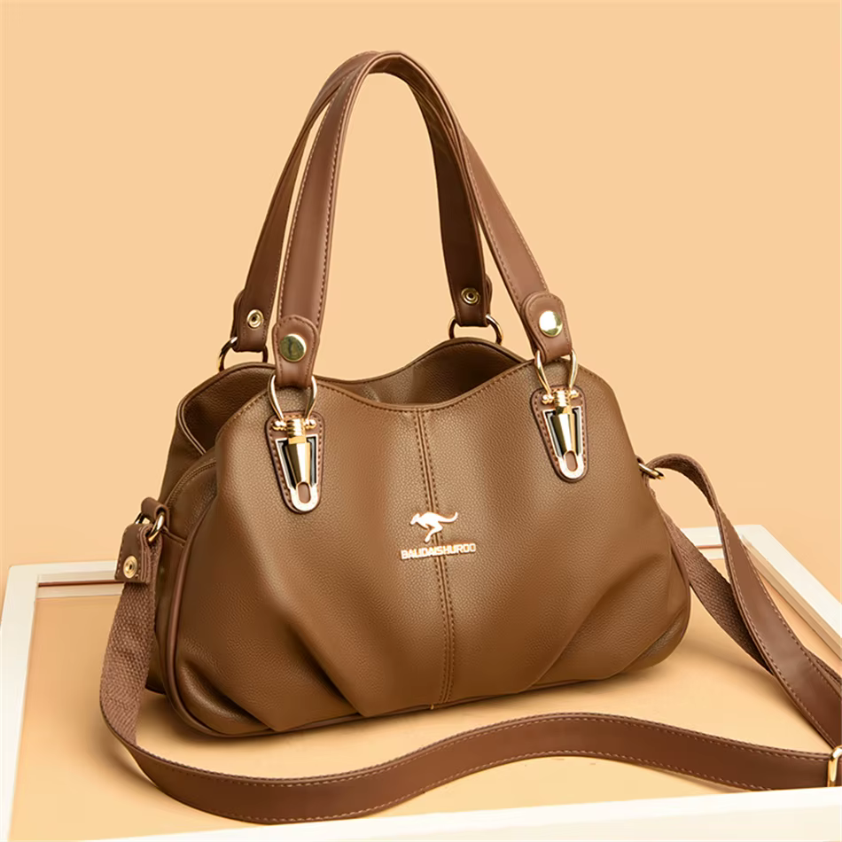 Luxury Large Capacity Ladies Shoulder Messenger Fold Over Bag - Image 10