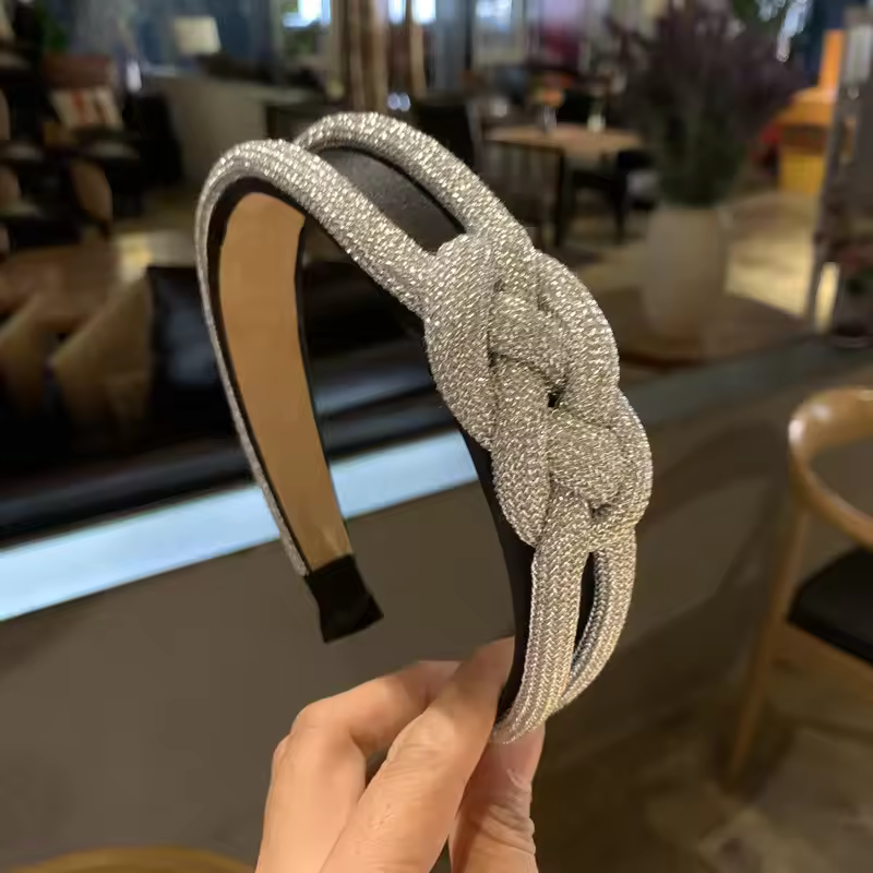 Metal Twisted Woven Luster Folding Head Wrap Headband