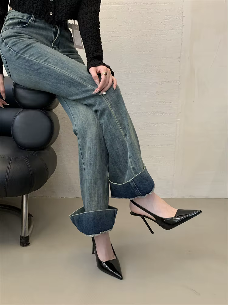 Elegant Patent Leather Ankle Strap Stiletto High Heel