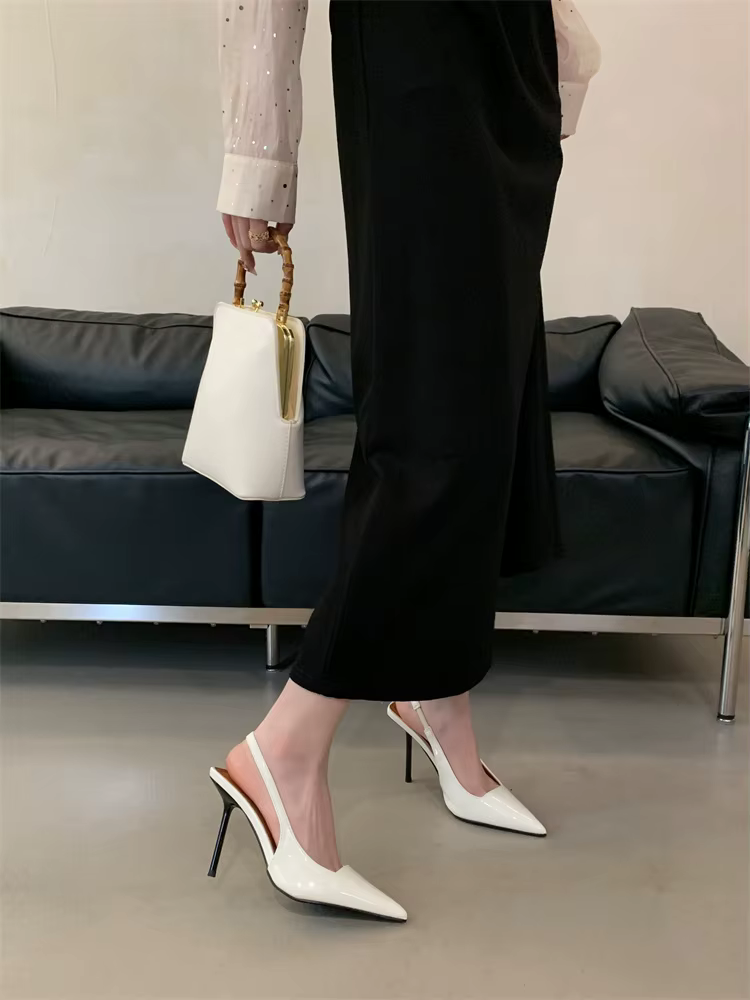 Elegant Patent Leather Ankle Strap Stiletto High Heel - Image 12