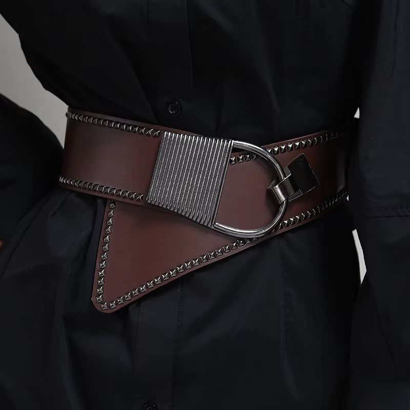 Rivet Punk Style Versatile With Dress Decoration Belt