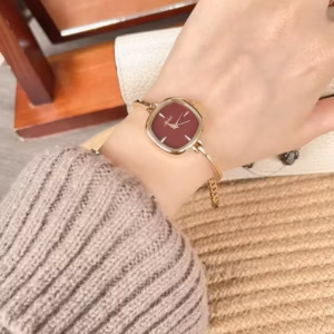 Simple Waterproof Slim Strap Bracelet Style Square Watch