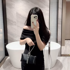 Sparkly Banquet Tote Rhinestone Chain Decoration Evening Party Prom Handbag