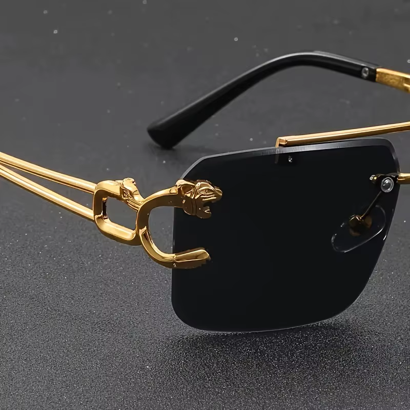 Vintage Luxury Cool Tiger Stand Frameless Outdoor Travel Anti Glare Glass - Image 6
