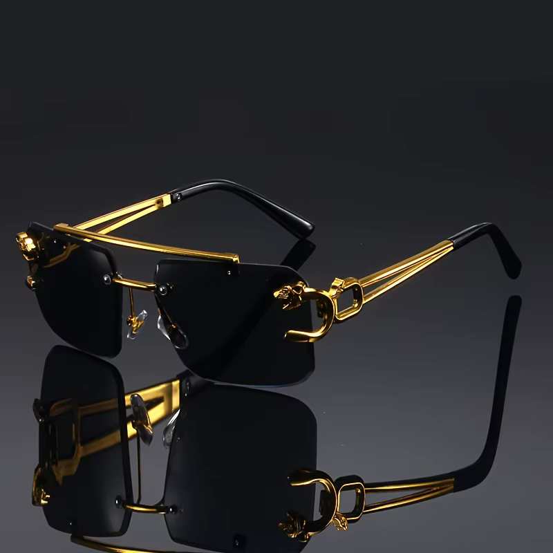 Vintage Luxury Cool Tiger Stand Frameless Outdoor Travel Anti Glare Glass - Image 3