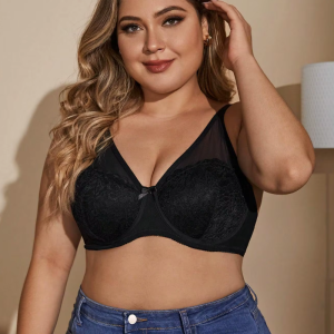 Fashion Letter Print Mesh Underwear Breathable Bra