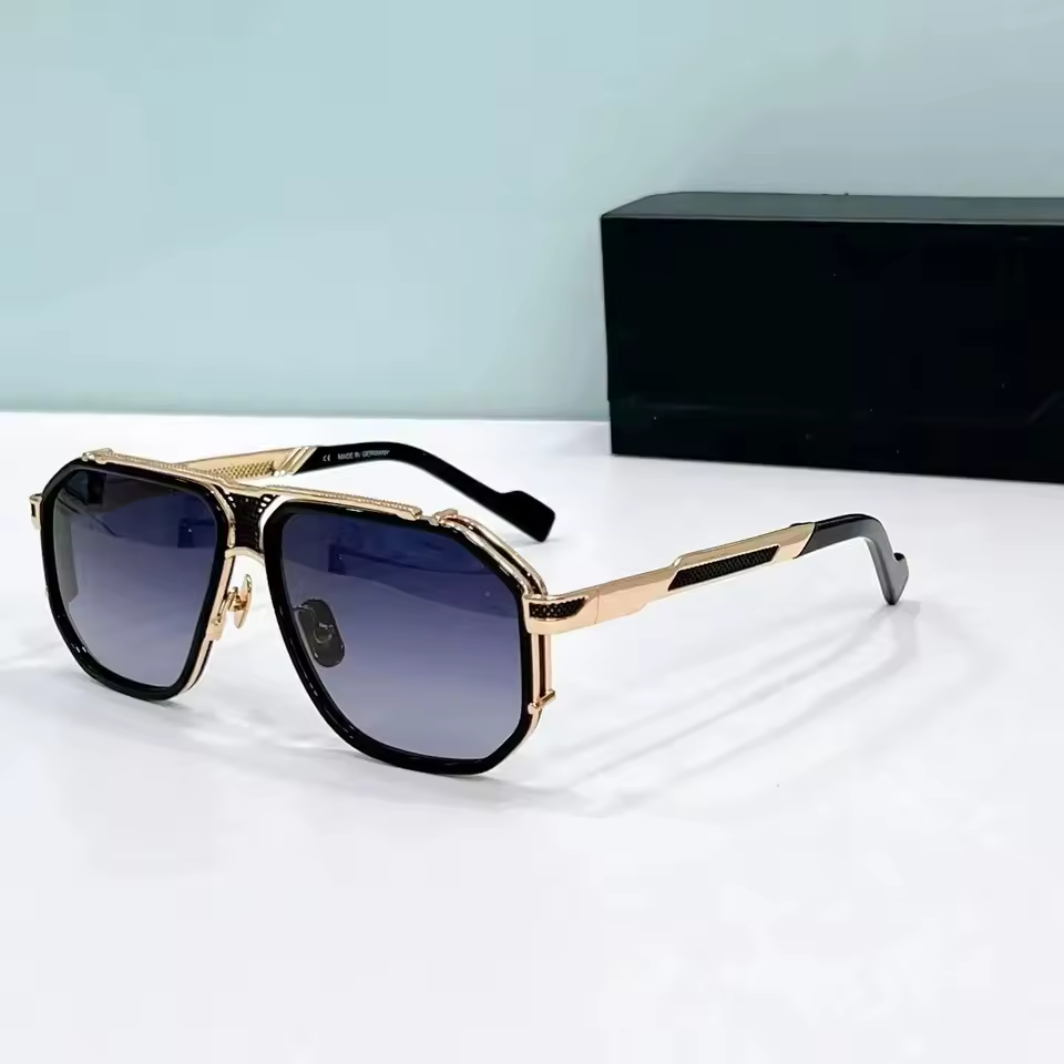 Casual Acetate UV400 Business Square Vintage Sun Glasses - Image 2