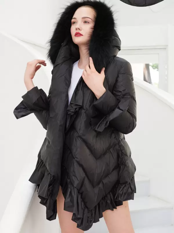 Casual Chic Duck Feather Street Wear Down Jacket - Image 4