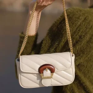 Casual Crossbody With Chain Square Flap Grommets Bag