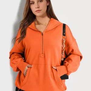Casual Long Sleeves Zipper Polyester Hooded Sweatshirt Hoodie