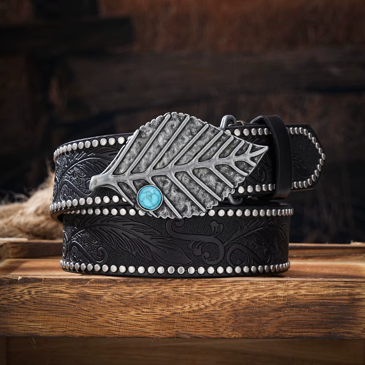 Casual Western Cowboy PU Buckle Leather Vintage horse Belts