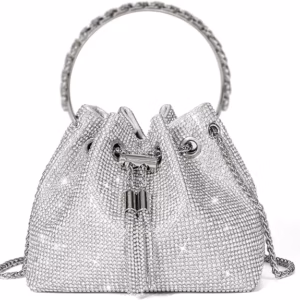Classical Rhinestone Diomand Bucket Bling Evening Party Handbag Purse
