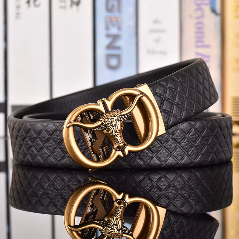 Dermis Leather Jeans Formal Wear Automatic Buckle Belts