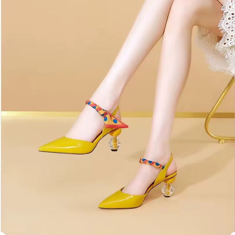 Elegant Pointed Toe Slingback Pumps High Heels