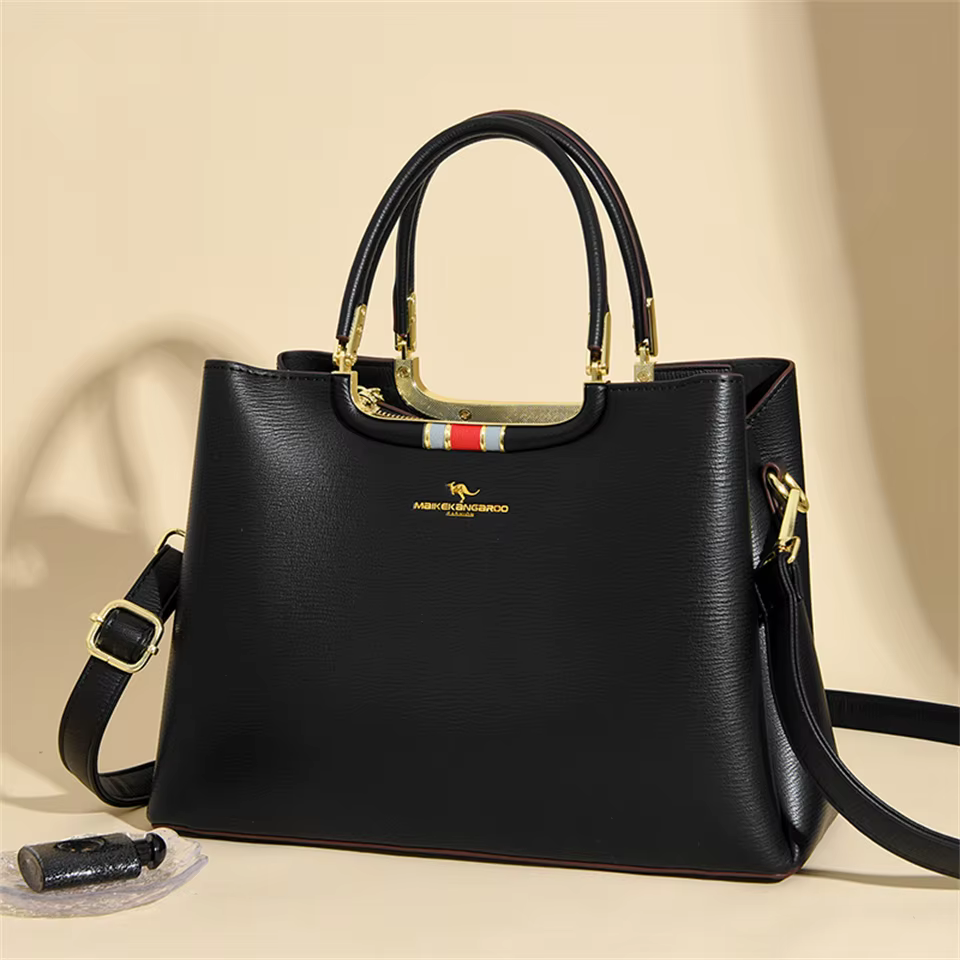 Elegant Shoulder Designer Leather Crossbody Handbag - Image 7
