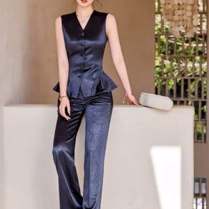 Elegant Single Breasted Business Blazers And Ankle-Length Pant 2 Piece Suit