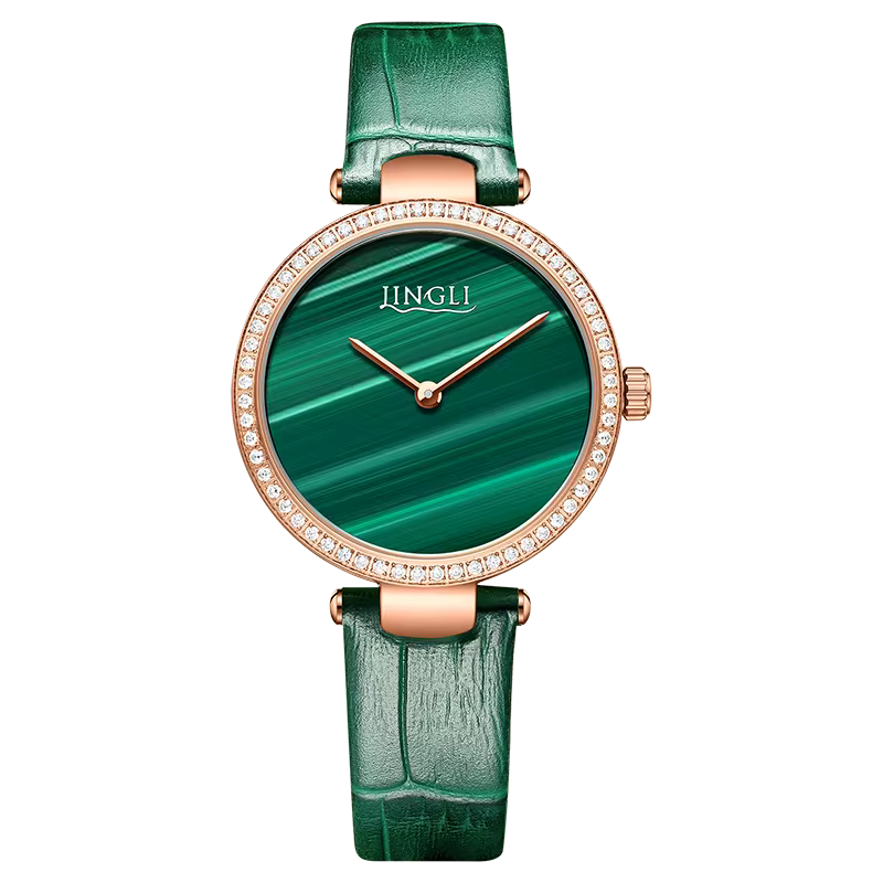 Elegant Waterproof Simple Leather Bracelet Dial Wristwatch - Image 2