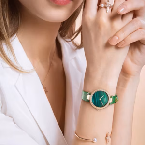 Elegant Waterproof Simple Leather Bracelet Dial Wristwatch