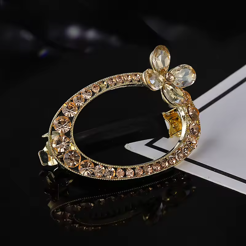 Leaves Retro Zinc Alloy Shinning Ponytail Hair Clips