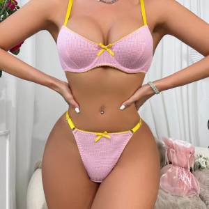 Luxury Comfortable Thin Intimate Push Up Bra Underpants 2 Pieces