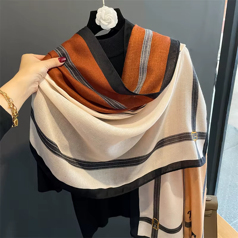 Luxury Cotton Scarves Wrap Hijab Muffler Beach Horse Shawl