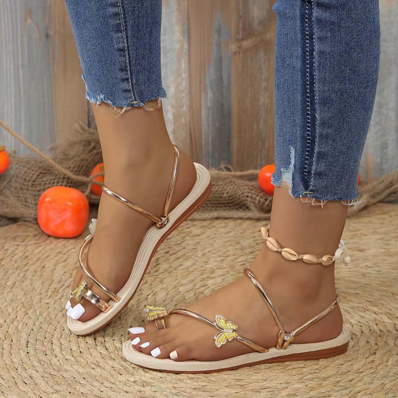 Luxury Solid Pull On Outside Beach Flat Slippers - Image 4