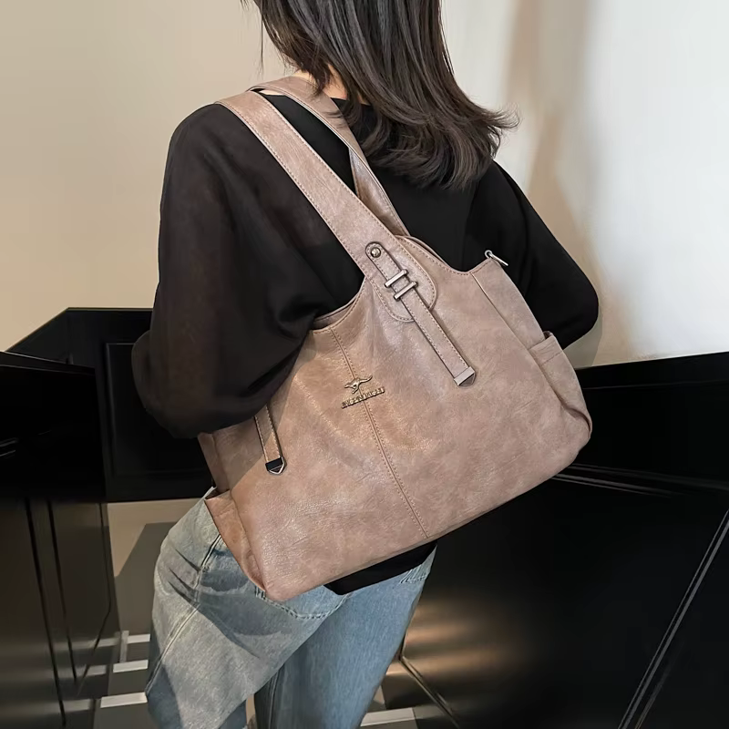 Retro Color High Quality Soft Leather Cross-body Travel Handbag - Image 7