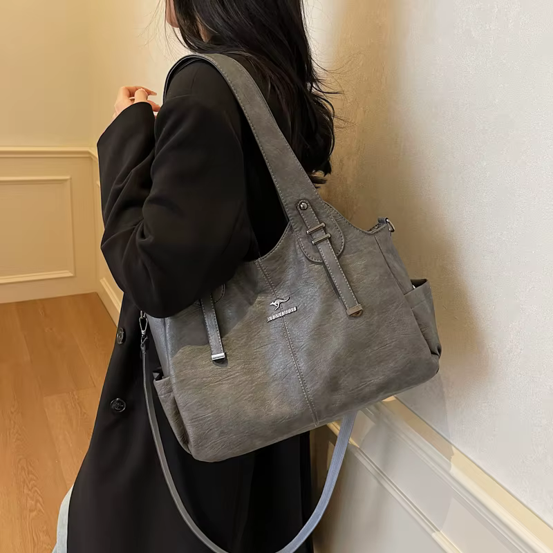 Retro Color High Quality Soft Leather Cross-body Travel Handbag - Image 10