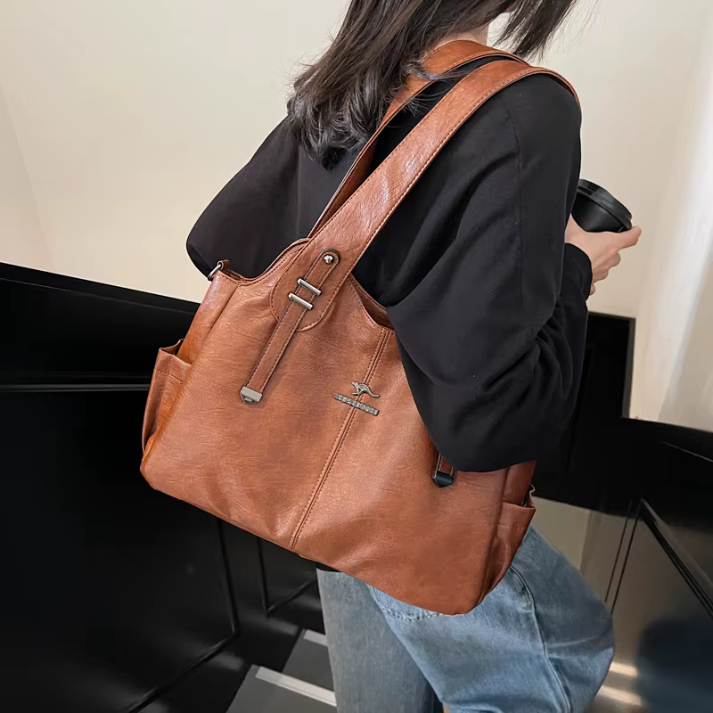 Retro Color High Quality Soft Leather Cross-body Travel Handbag