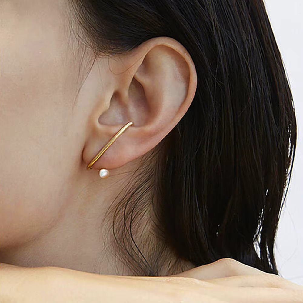 Trendy Geometric Zinc Alloy Metal Stud Earrings