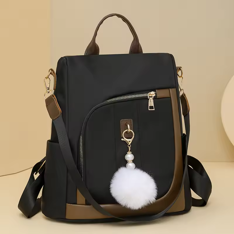 Sewing Thread Handle Interior Compartment Softback Zipper Nylon Backpacks - Image 5