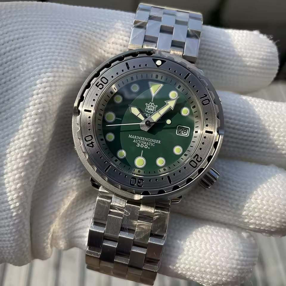 Tuna Mechanical Dive Stainless Steel Luminous Movement Wristwatch - Image 11