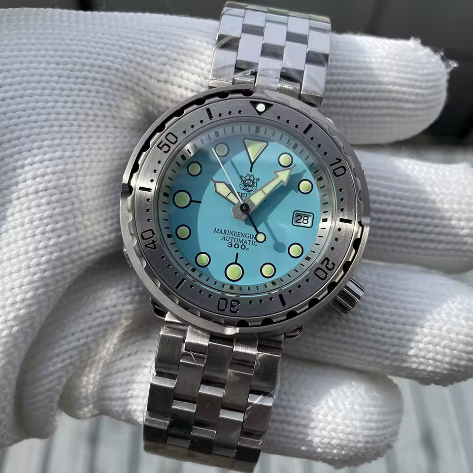Tuna Mechanical Dive Stainless Steel Luminous Movement Wristwatch - Image 6