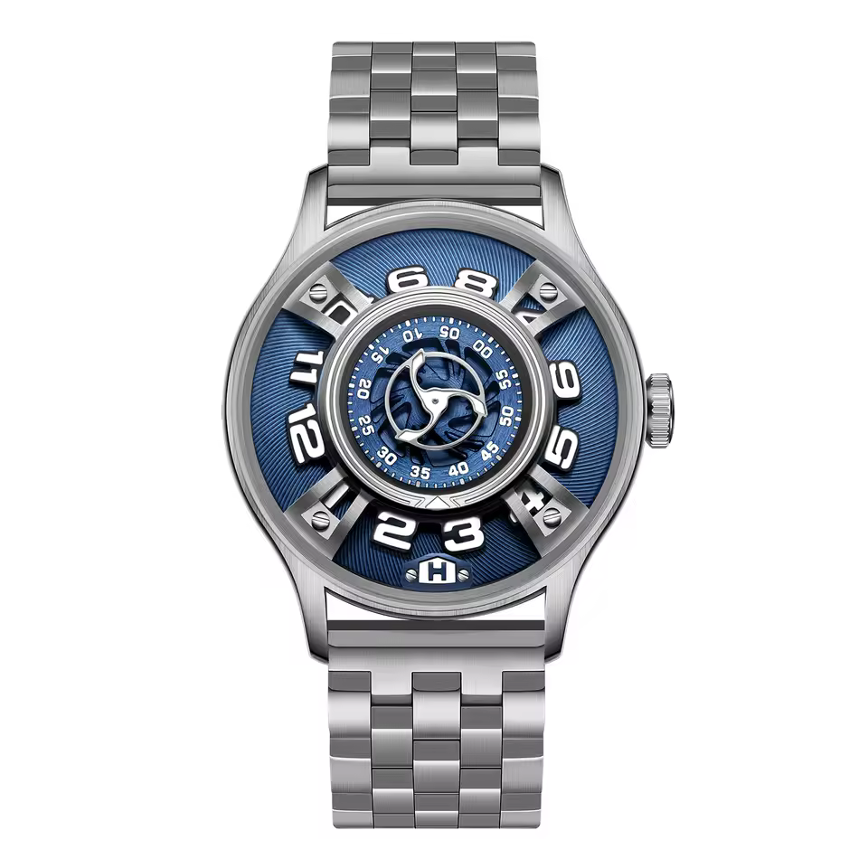 Luxury Hollow Hands Silicone Stainless Steel Nightlight Mechanical Mens Watches