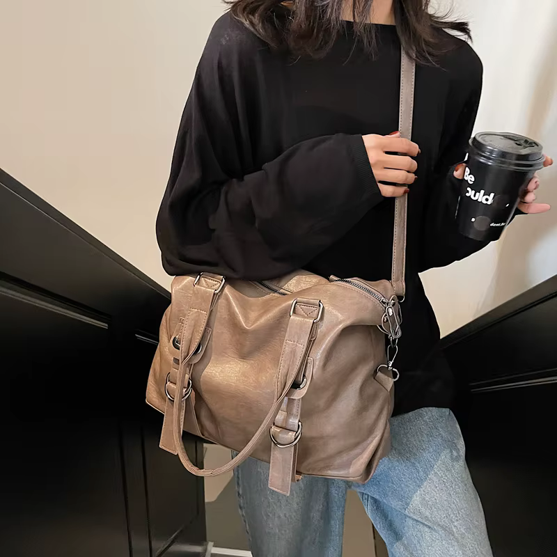 Vintage High Quality PU Leather Cross-body Shoulder Bags - Image 8