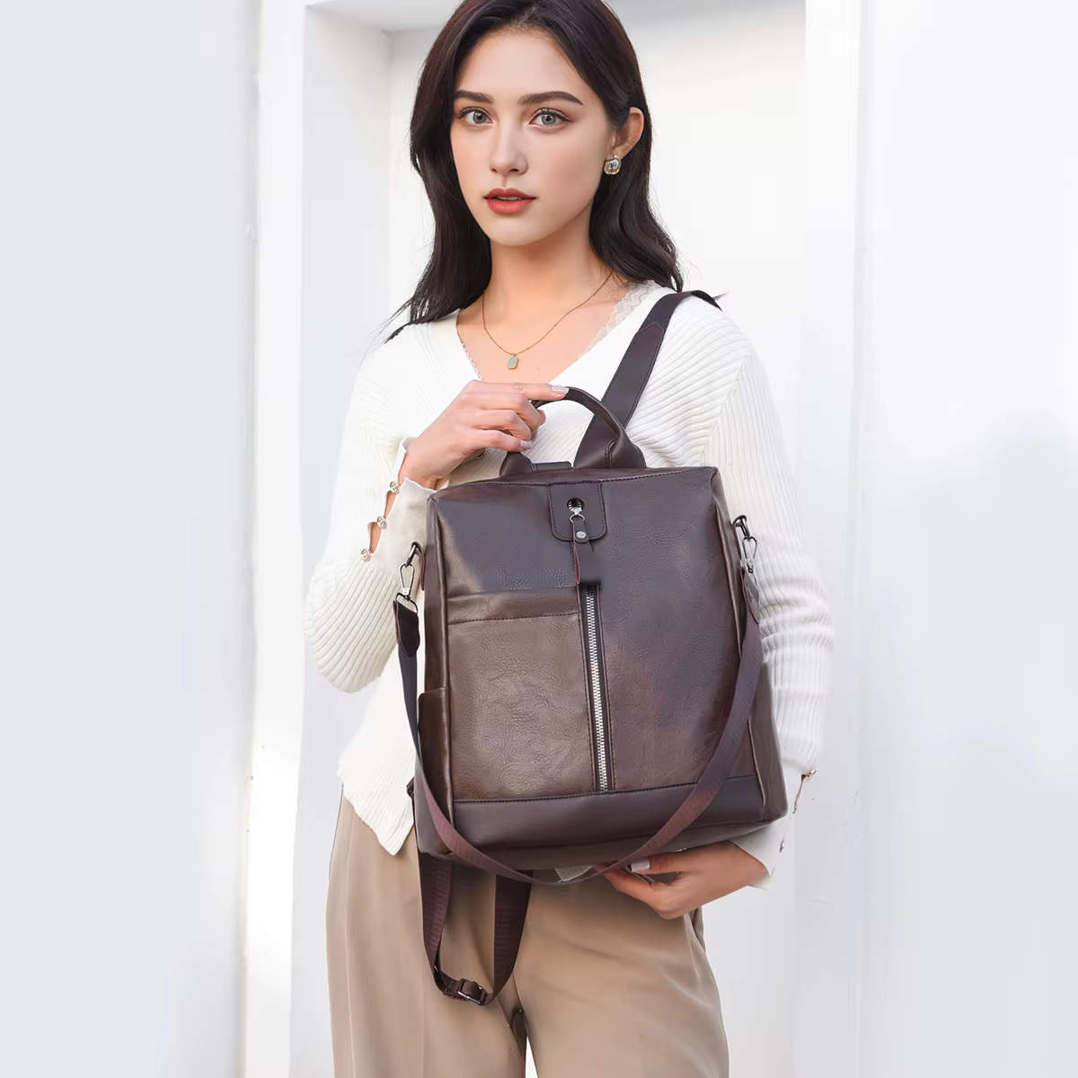 Vintage Multi-functional Rucksack Unique Design Backpack