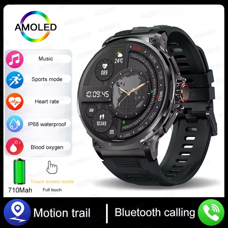 1.85-inch Ultra HD GPS Track Bluetooth Call 710 Mah Large Battery Sports Fitness smartwatch - Image 2