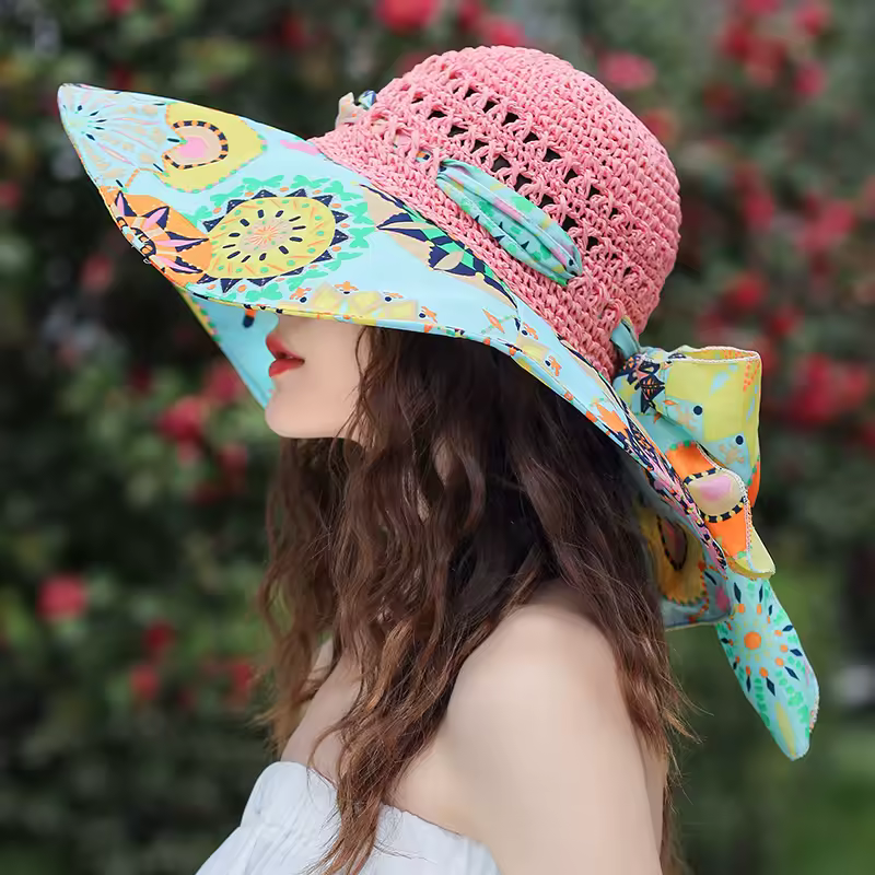 Casual Panamas UV Protection Bucket Straw Sun Visor Hats