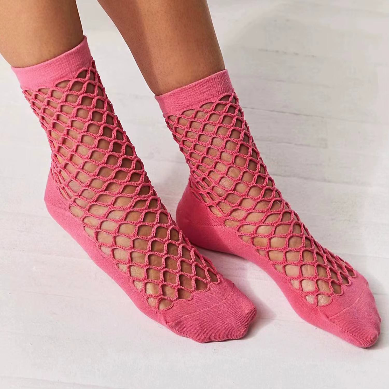 Casual Breathable Fishnet Ankle High Mesh Lace Fish Net Short Socks